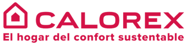 Logotipo oficial de Calorex con el eslogan “El hogar del confort sustentable”.